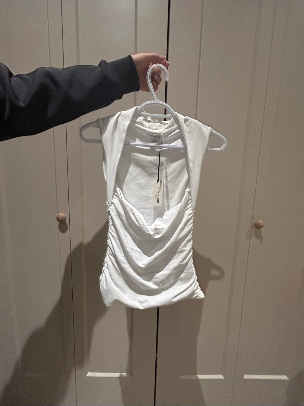Aritzia White Contour Tank